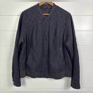 Women’s Torrid Navy Quilted Jacket Size 00 = 10 M/L EUC